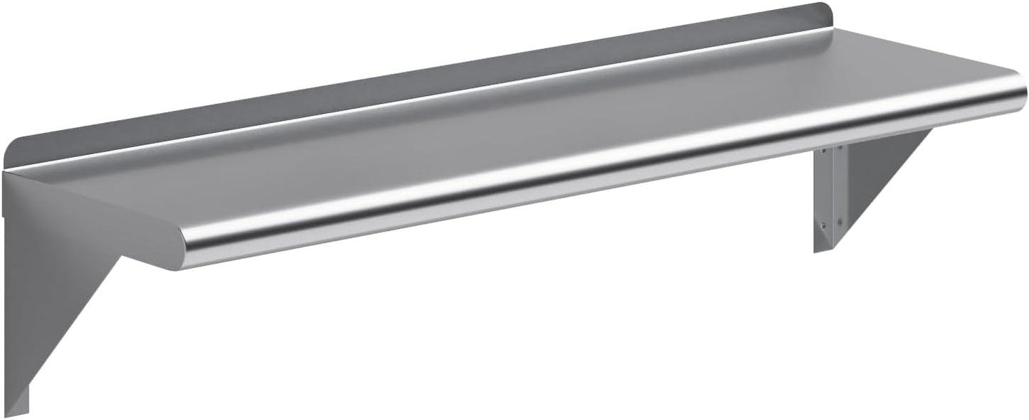 AmGood 36" Long X 10" Deep Stainless Steel Wall Shelf | NSF Certified | Appliance & Equipment Metal Shelving | Kitchen, Restaurant, Garage, Laundry, Utility Room