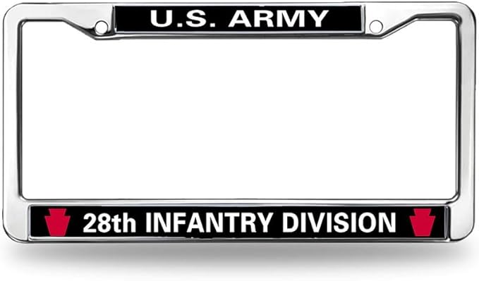 28th Infantry Division License Plate Frame Custom Army Infantry Pride Stylish License Plate Frame Proud