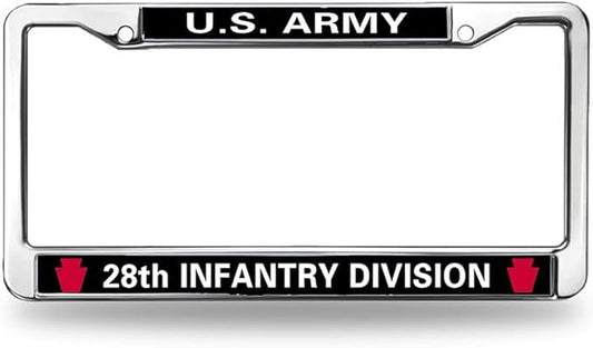 28th Infantry Division License Plate Frame Custom Army Infantry Pride Stylish License Plate Frame Proud