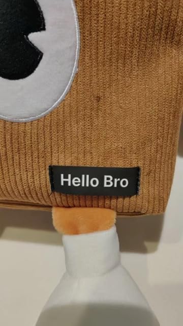 Hello Bro 2-in-1 Car Trash Can with Tissue Holder, Plush Design, Back Seat Organizer (Brown)