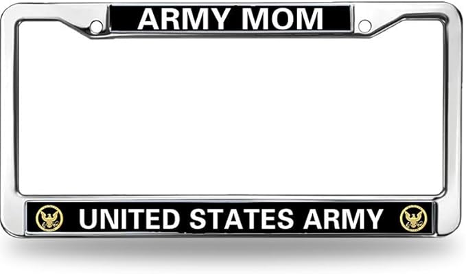 Army Mom Pride License Plate Frame Metal US Army Mom Support Stylish License Plate Frame US Army Heroism