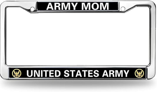 Army Mom Pride License Plate Frame Metal US Army Mom Support Stylish License Plate Frame US Army Heroism