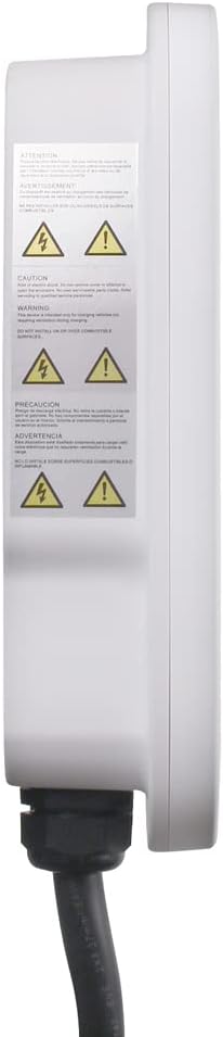 Leviton Level 2 EV Charger, 32 Amp, 208/240 VAC, 7.6 kW Output, 18' Charging Cable, Indoor/Outdoor Hardwired EV Charging Station, EV320 EVSE