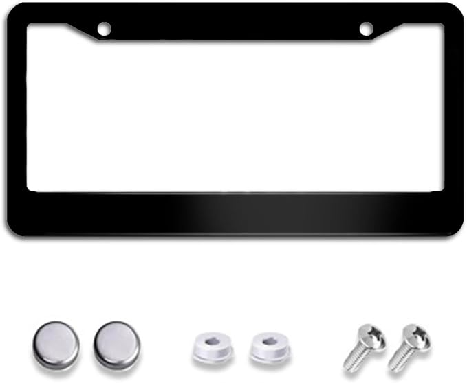 Personalized License Plate Frames Custom License Plate Holder Personalized Aluminum Metal Car Tag Holder with Text Image Logo,Funny Car Gifts for Women Men, 2 Holes