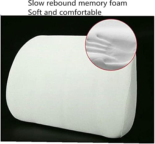 ZHONGLI Memory Foam Lumbar Support Pillow-Middle/Lower Back Support Cushion-Used for car Seats, Office Chairs, recliners, etc. (Style-2 (Brown))