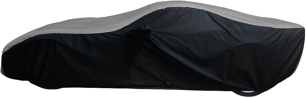 C6 Corvette Car Cover - Custom Fit Outdoor/Indoor UV & Rain Protection - Ultraguard Plus 300 Denier High End for 2005-2013 C6, Grand Sport, ZR1, Z06 Corvettes (Gray/Black)