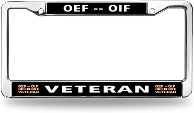 Veteran Army Pride License Plate Frame for Birthday Gift US Veteran Spirit License Plate Frame Religious