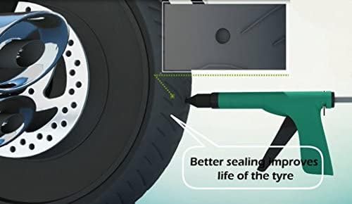 GRAND PITSTOP Tubeless Tire Gun Puncture Repair Kit with Mushroom Plug for Tyre Punctures and Flats on Cars, Motorcycles, ATV, Trucks & Tractors (Gun Puncture kit 15 Plugs, Green)