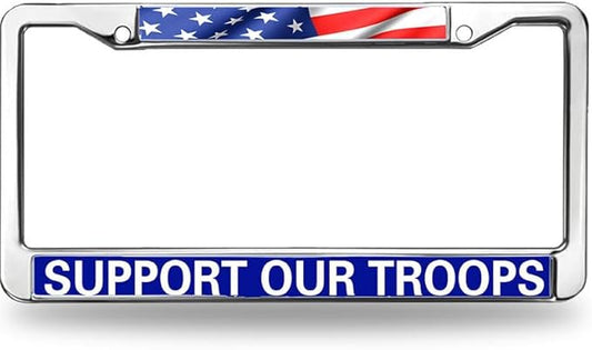 US Flag Army Support License Plate Frame Patriotic US Army Support Scratch-Resistant License Plate Frame US Veteran Superhero License Plate Frame for Military