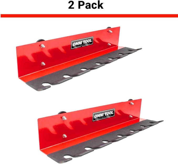 LAUCO Multiple Paint Spray Gun Holder, Paint Gun Holder - Holds 7 Guns Without Cups or 4 Guns with Cups, Stable and Scratch-Free Design (2 Pack) [87209]