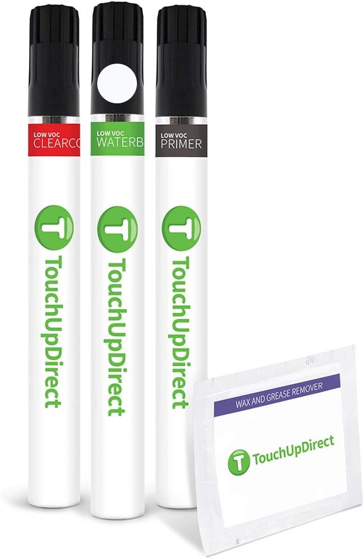 TouchUpDirect 056 White/Natural White Compatible with Toyota Exact Match Touch Up Paint Brush - Preferred Kit