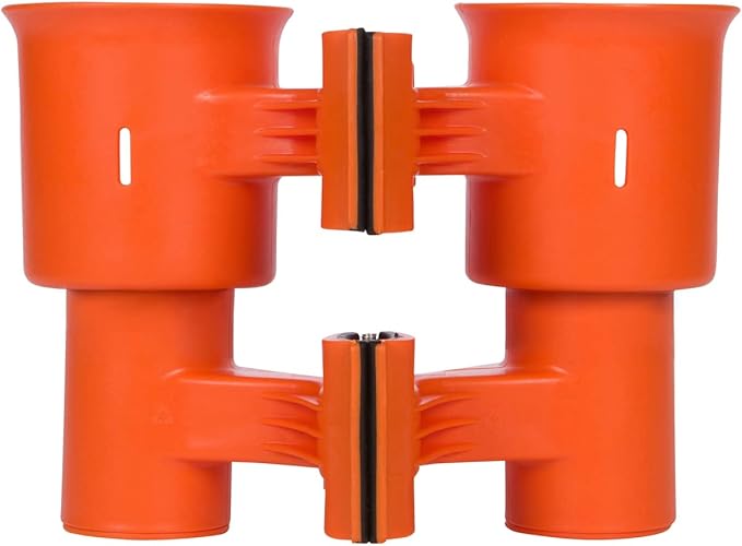 ROBOCUP, Patented Boat Cup Holder, Clamp on Portable Storage Caddy Securely Holds 2 Drinks, Fishing Poles, Tools, Marine Gear | Perfect for Boating, Beach Umbrellas, Golf Carts