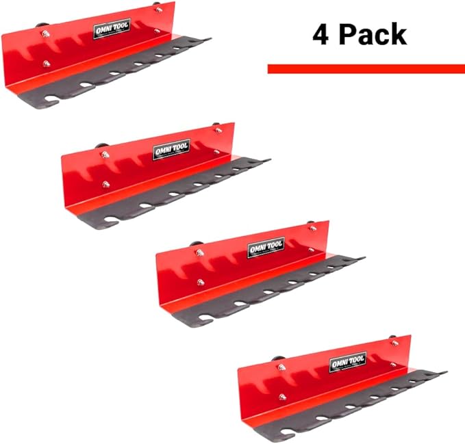 LAUCO Omni Tool Multiple Paint Spray Gun Holder, Paint Gun Holder - Holds 7 Guns Without Cups or 4 Guns with Cups, Stable and Scratch-Free Design (4 Pack)