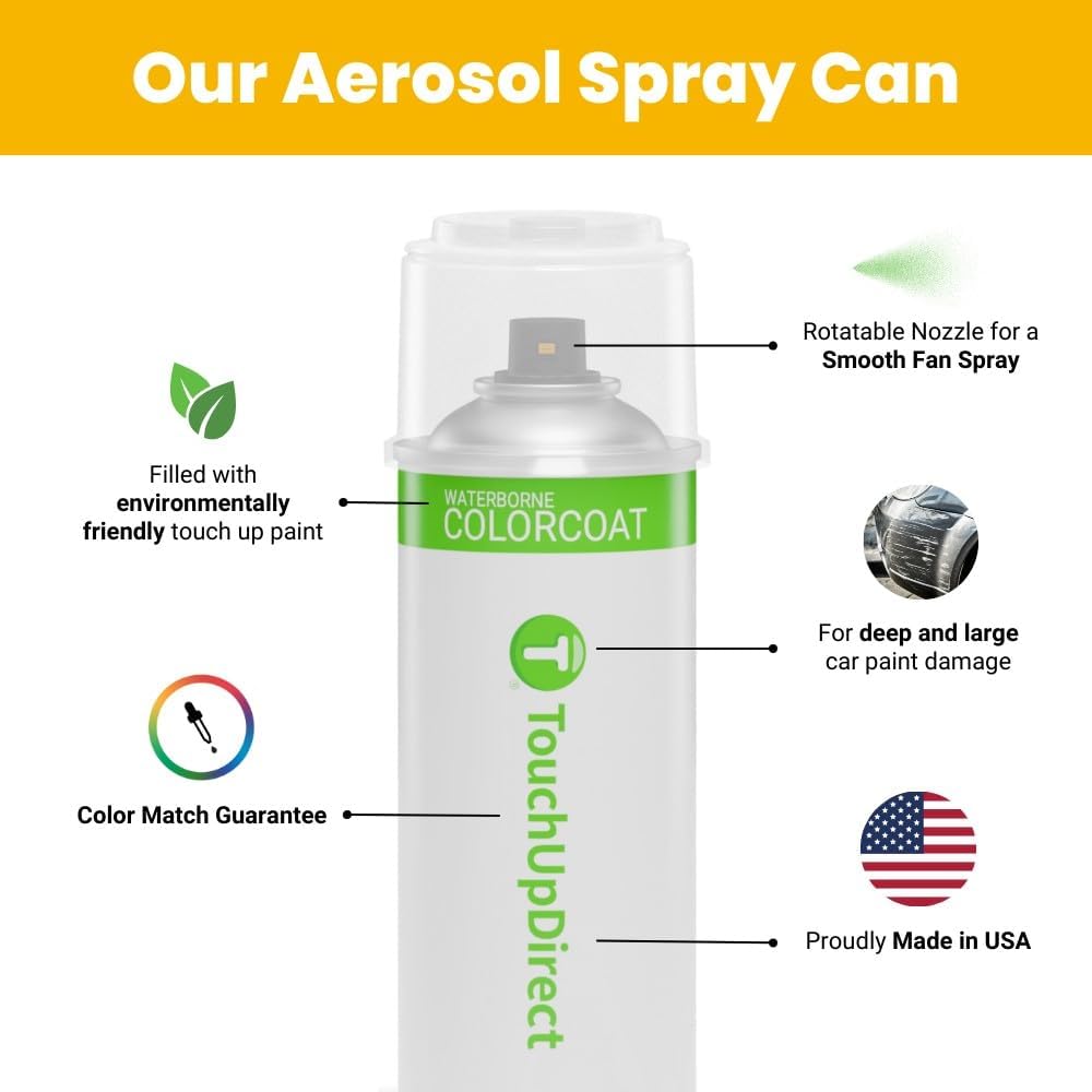 TouchUpDirect 1E7 Silver/Silver Streak Metallic Compatible with Toyota Exact Match Touch Up Paint Aerosol - Preferred Kit