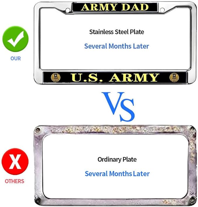 Army Mom Pride License Plate Frame Patriotic US Army US Flag Weather-Proof License Plate Frame United States Army