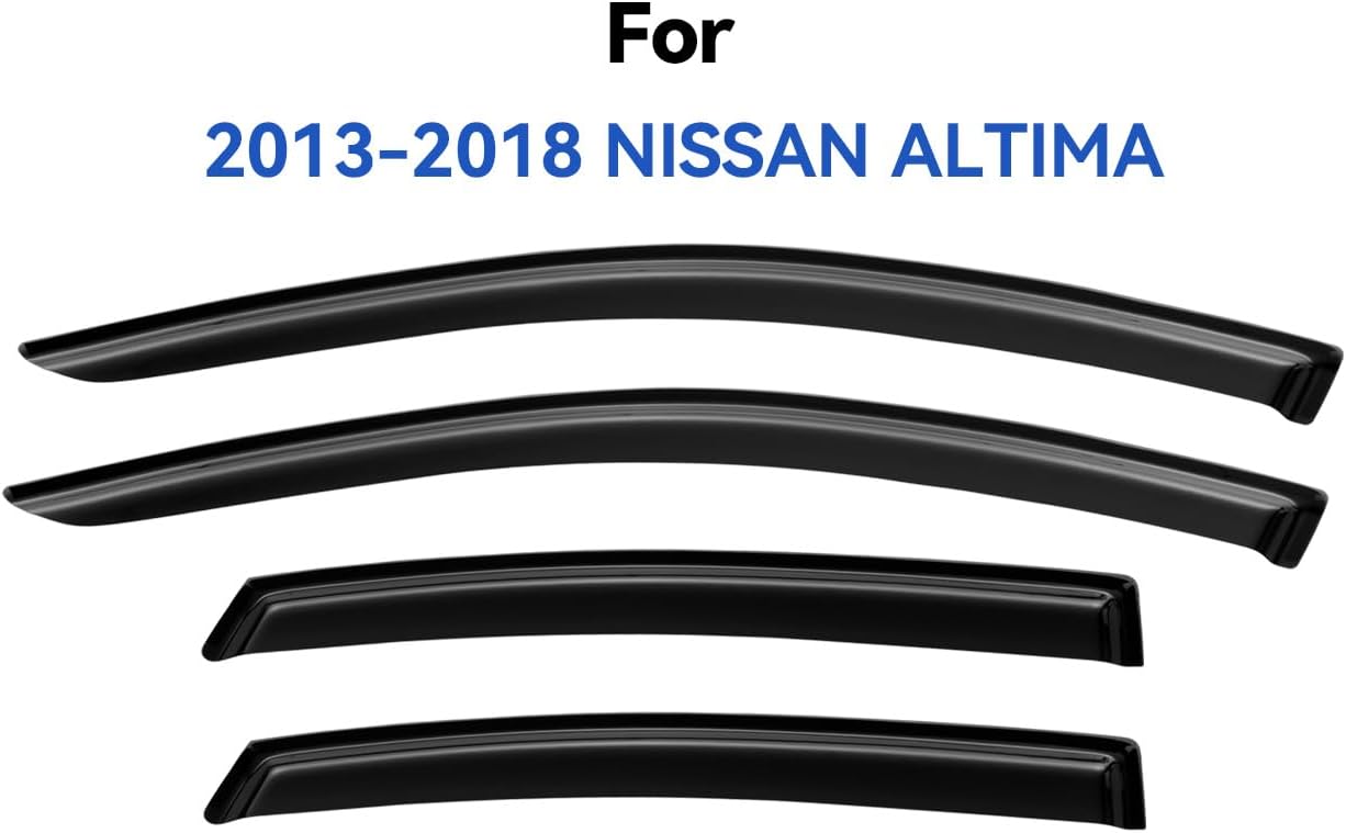 Window Visors Rain Guards Shield for 2013-2018 Nissan Altima, Out-Channel Window Vent Wind Deflectors Visors Shades for 13-18 Altima