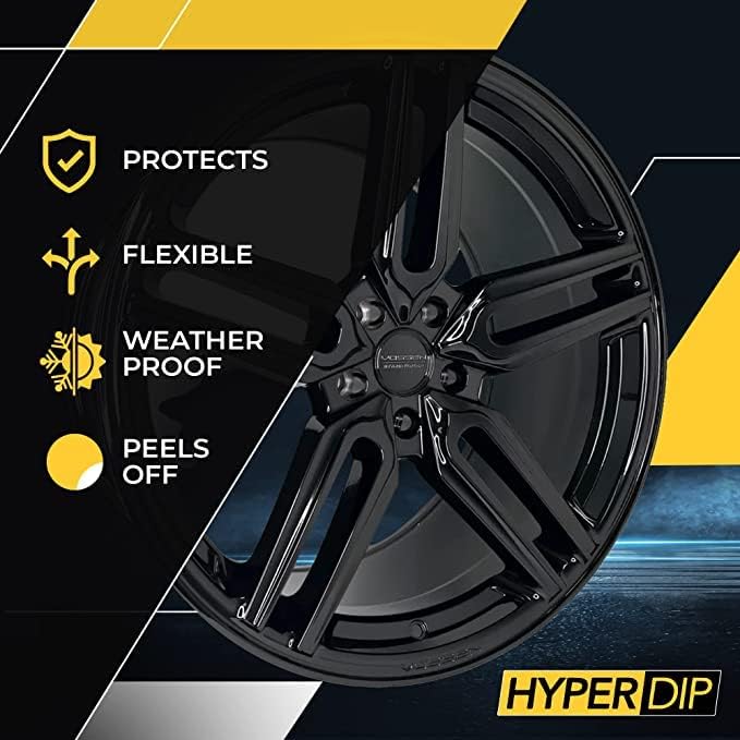 DipYourCar.com HyperDip Paint - Can of Sprayable Automotive Dip Coat - Removable Peelable Paint Protection for Cars - Shadow Black Satin Coat Spray