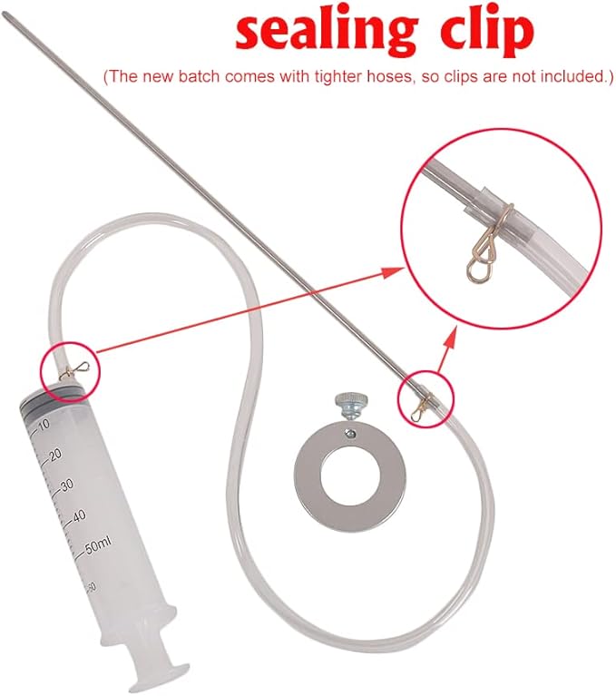 Motorcycle Fork Oil Level Tool, Fork Oil Level Gauge Fork Oil Tool Kit Fork Oil Tool Gauge Suspension Level Tuning Syringe Shock Adjuster With Adjustable Ring