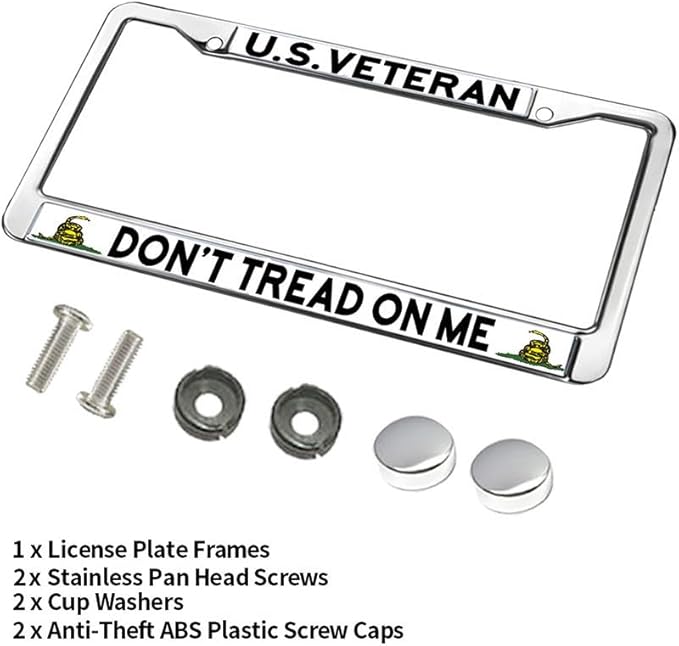 US Army Veteran License Plate Frame US Veteran Support Fade-Resistant License Plate Frame US Veteran Gift License Plate Frame for Veterans
