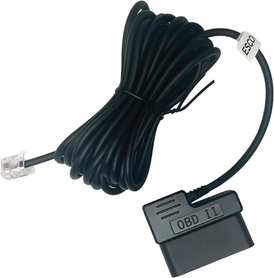 Escort Radar Detector Power Cord, OBDII to RJ11 Cable Radar Detectors: MAX 360, MAX 360c, IX, IXc, 9500 IX, MAX II, MAX 3, MAX 4, MAX 360c MKII, MAX 360 MKII, MAXcam 360c, and Redline 360c