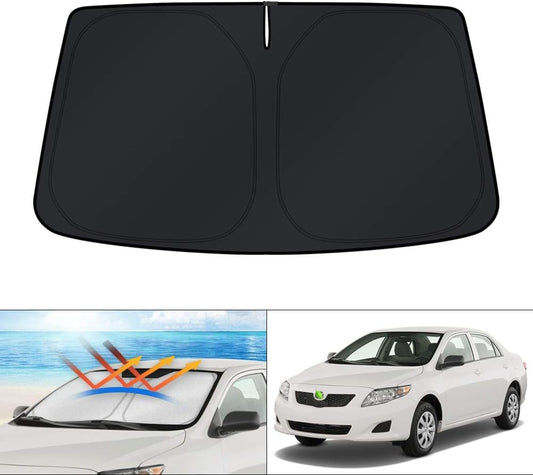 KUST Windshield Sun Shade for 2007-2011 Toyota Camry Custom Fit Sun Shield Screen Foldable Sun Visor Protector Blocks UV Rays Keep Your Car Cooler
