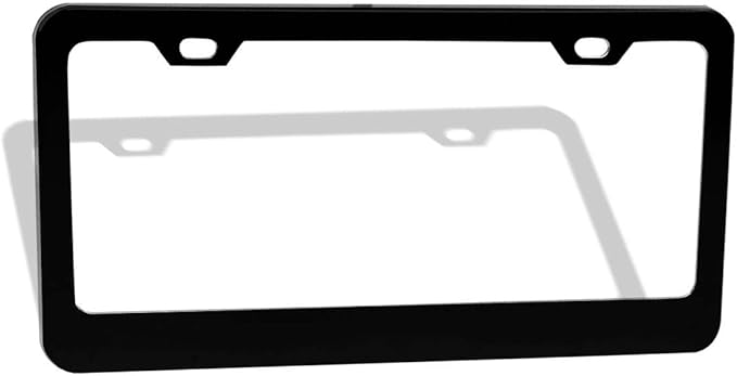 Custom Personalized License Plate Frame, Customized Design Metal Car License Plate Frame with Text, 12 inch x6 inch, Black, 1 PCS