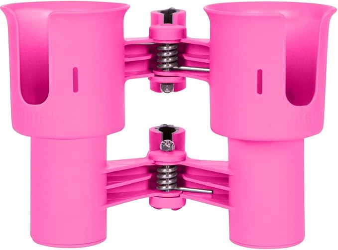 ROBOCUP, Patented Boat Cup Holder, Clamp on Portable Storage Caddy Securely Holds 2 Drinks, Fishing Poles, Tools, Marine Gear | Perfect for Boating, Beach Umbrellas, Golf Carts