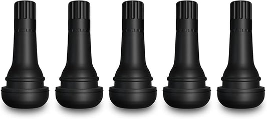 SUNSOUL TR413 Brass Stem EPDM Rubber Snap-in Tire Valve Stems for 0.453 Inch 11.5mm Rim Holes, Pack of 5pcs Valves