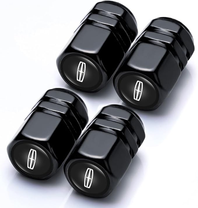 Combo of Car Tire Valve Caps&Car Key Chain Cars Compatible with Lincoln MKC Nautilus Aviator Navigator MKZ Continental, 4pcs Car Tire Dust Caps& Car Keychain Accessories