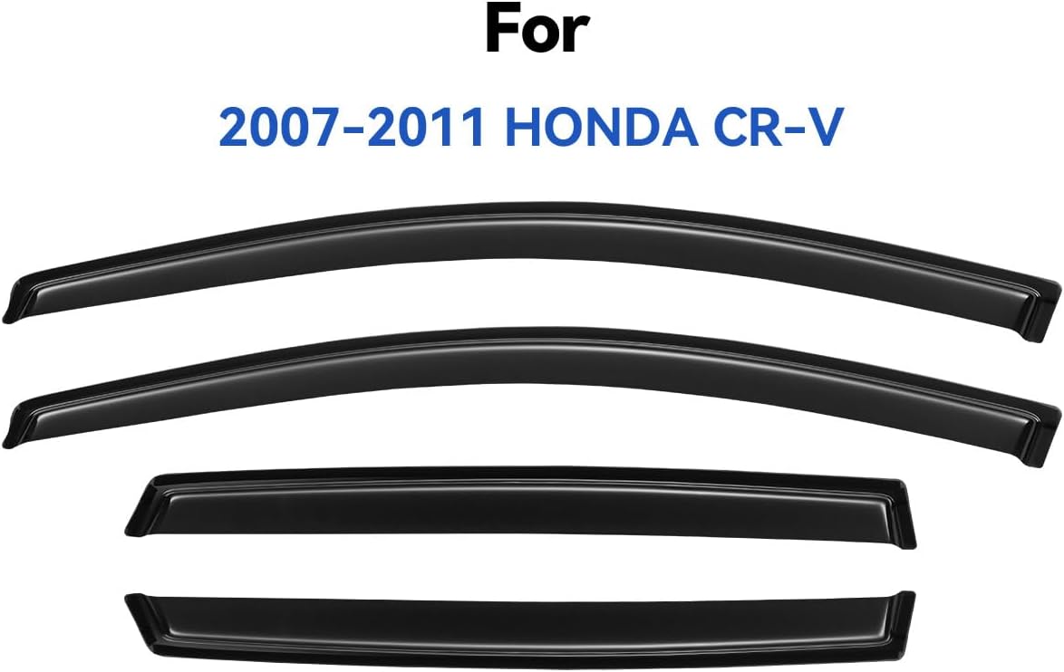 Window Visors Rain Guards for 2007 2008 2009 2010 2011 Honda CRV, Out-Channel Window Vent Wind Deflectors Visors Shades for 07-11 CR-V SUV