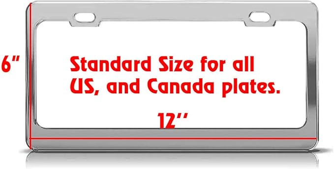 Fit Any Standard Plates Custom Personalized Chrome License Plate Frame Script Tag Chrome