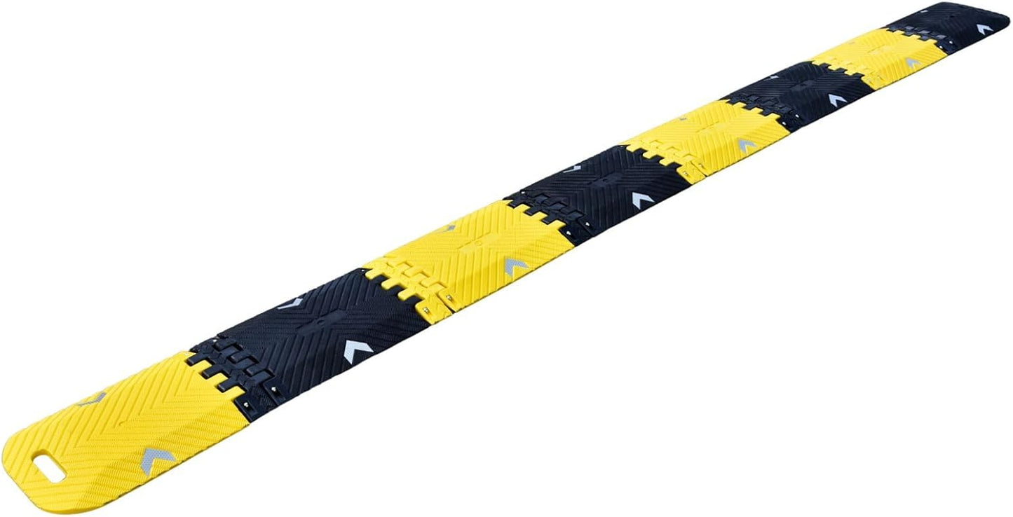 Collapsible Speed Bumps for Road - 10 Ft Portable Traffic Hump for Driveway, Parking, Asphalt to Gravel (Portable Speed Bump 10 Ft)