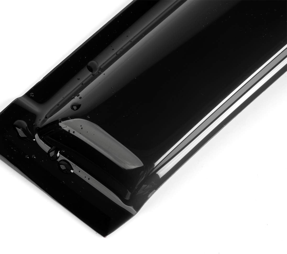 4pcs Original Shatterproof Outside Mount Rain Guard Durable Side Window Wind Deflectors Dark Smoke Vent Window Visors Compatible with F-150 01-03 Crew (Super Crew) Cab Pickup 94949