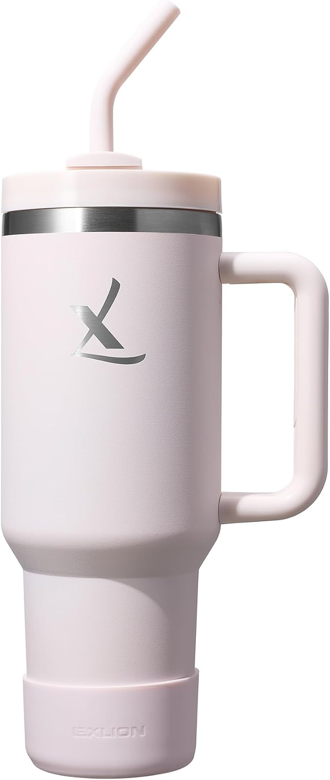 lexlion FlowOne Tumbler with Handle and Straw Lid 40 Oz– Insulated Stainless Steel Travel Mug – BPA-Free, Leakproof, Dishwasher Safe – Hot and Cold Drinkware – Car Cup Holder Fit