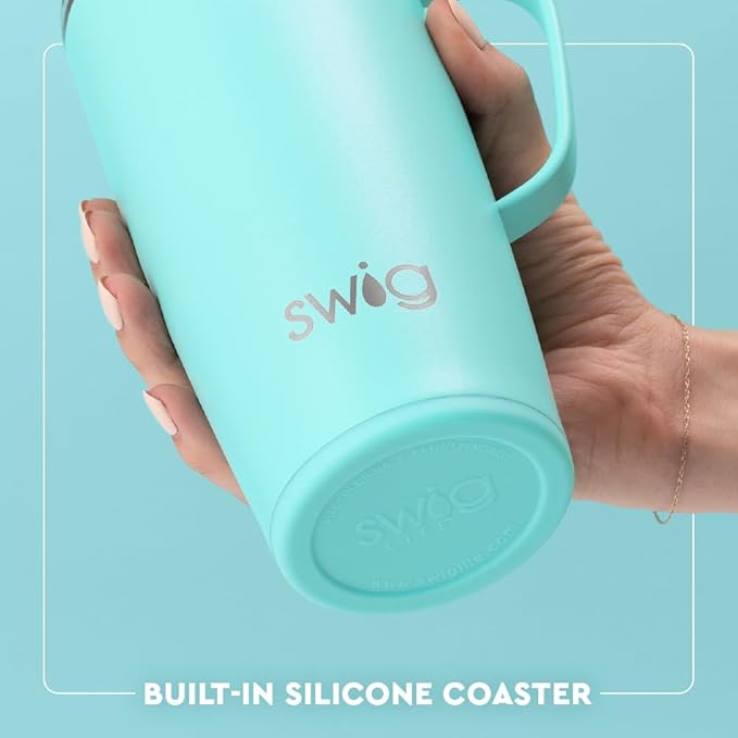 Swig Life 22oz Travel Mug, Insulated Tumbler with Handle and Lid, Cup Holder Friendly, Dishwasher Safe, Stainless Steel, Travel Coffee Cup, Insulated Mug with Lid (Hayride)