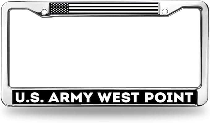 US Army West Point License Plate Frame for Patriotic People Proud US Flag License Plate Frame Metal