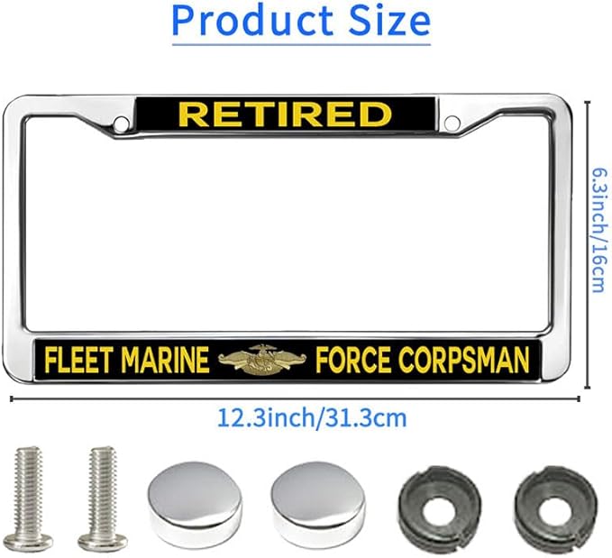 Retired Army Man License Plate Frame USA Army Pride License Plate Frame Chrome