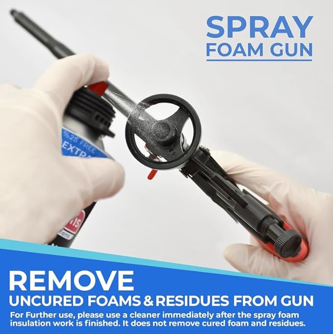 Spray Foam Gun, Wolline (20 Foam Gun + 80 Nozzle) Spray Foam Insulation Gun, Teflon-Coated Professional Expanding Spray Foam Applicator, Foam Dispensing Gun, Insulating Foam Applicator Red - 20 Pack
