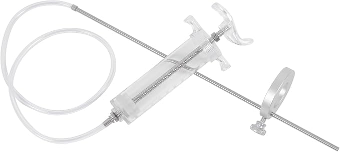 Motorcycle Fork Oil Level Tool, Upgraded Fork Oil Level Gauge Measuring tool Ergonomic Oil Syringe with 300mm Gauge, Precision Adjustable Ring & Reinforced Tubing (Type C)