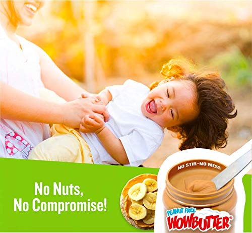 WOWBUTTER - Creamy Peanut & Tree Nut Free Spread - 100 Cups - 1.12oz each - Made With Whole Toasted Soy - All Natural Ingredients - Safe for School - Vegan Plant Protein Food - Gluten Free & Non-GMO