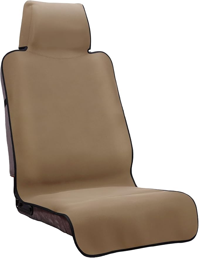 Waterproof Seat Cover Towel, Premium Sweat Carseat Protector, Perfect for Universal Anti-Slip Car Truck SUV Seat, Great for Surfing Yoga Gym Workout, Tan