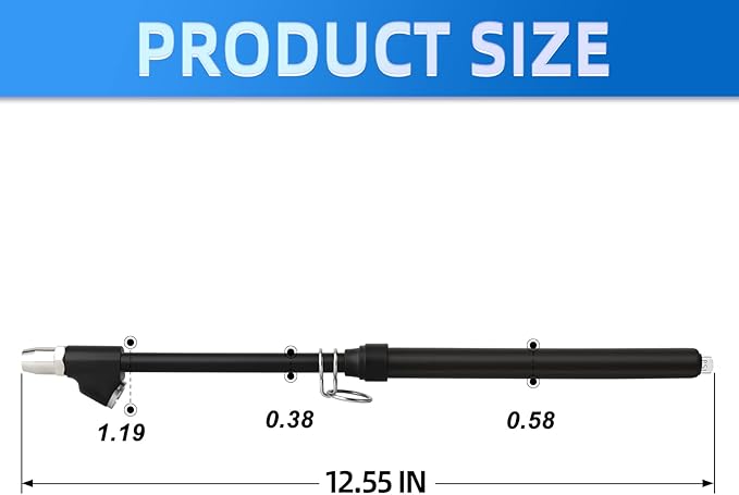 MEANLIN MEASURE Black Double Straight Type Tire Pressure Gauge，Dual Head Air Pressure Gauge 5Pcs，Pressure Range 10-150 Psi(Suitable for Trucks, etc.