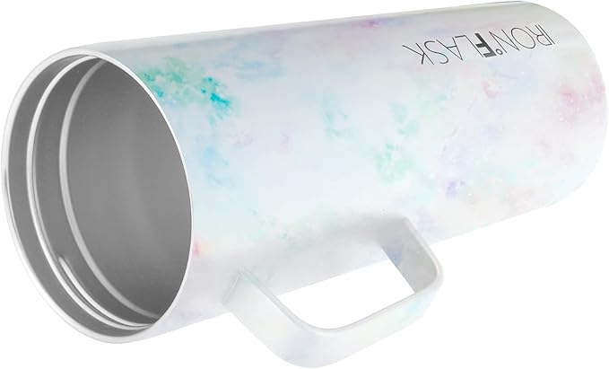 IRON °FLASK Grip Novelty Coffee Mug - Leak Proof, Vacuum Insulated Stainless Steel Bottle, Double Walled, Thermo Travel, Hot Cold, Water Metal Canteen - Pearl, 24 Oz - Classic Bottom