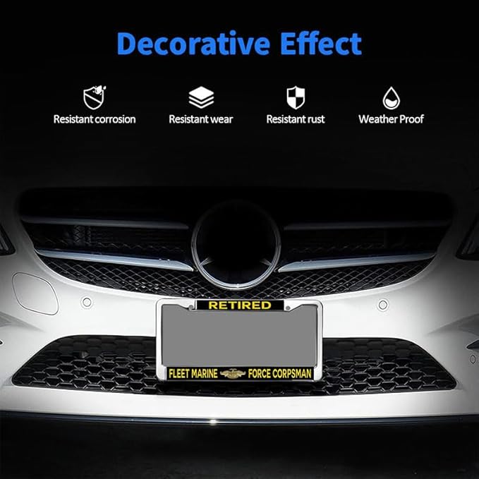 Retired Army Man License Plate Frame USA Army Pride License Plate Frame Chrome