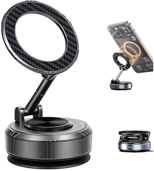 carmount for Magnetic Car Mount for MagSafe, Nano Gel Adhesive car Magnetic Phone Holder Dashboard Phone Holder, Powerful Suction Cup for iPhone 17 Pro Max 16 15 14 13 12