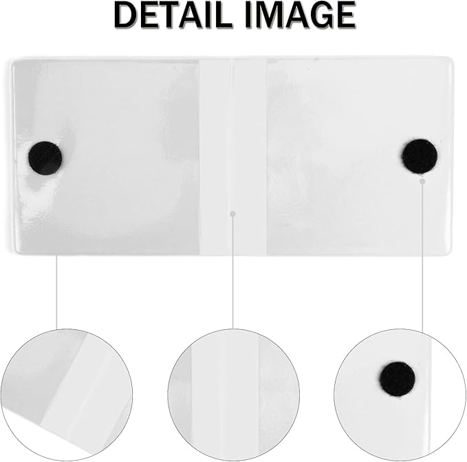 UYYE Car Registration & Insurance Card Holder, 2-Pack - White, Waterproof, 4-Compartment, Unisex-Adults Car Organizer