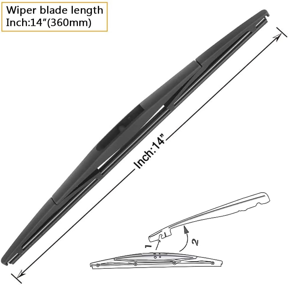 AUTOBOO 26"+20" Windshield Wipers with 14" Rear Wiper Blade Replacement for Subaru Ascent 2019 2020 2021 2022 2023-Original Factory Quality (Pack of 3)