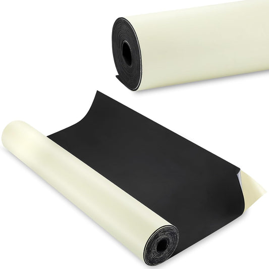 Vesici 1 Roll 23.5 x 100 Inch Work Bench Mat Self Adhesive Resistant PU Floor Runner Easy to Clean Workbench Mat Pad for Garage Workbench or Table Storage Tool Organization,Black