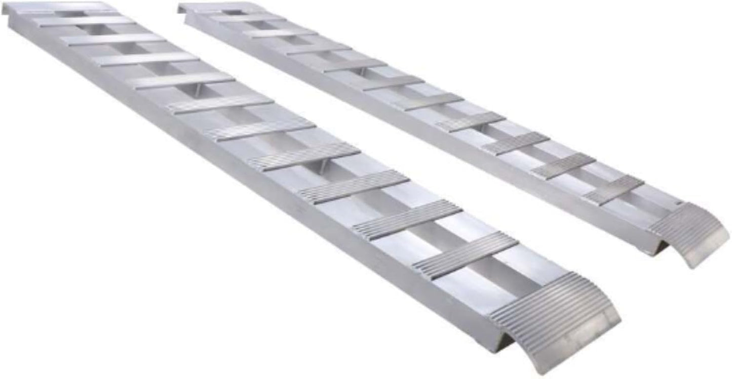 GEN-Y Hitch Heavy Duty Aluminum Loading Ramps - Set of 2, 7 Foot Long x 14 Inches Wide, 6000 lbs Capacity, Hybrid Hook and Plate Ends, Serrated Cross Rungs for Maximum Traction