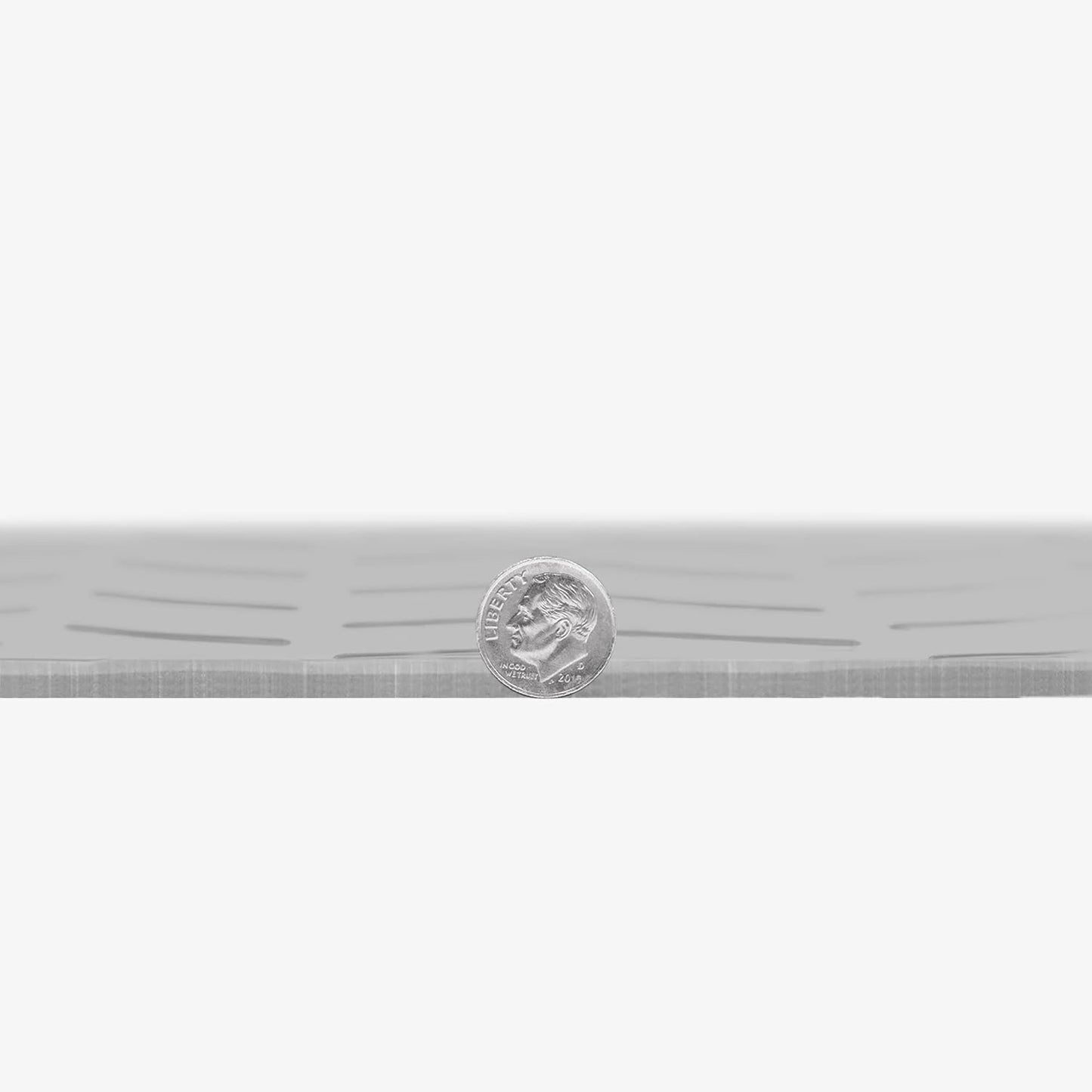 IncStores 2.5mm Thick Commercial-Grade Nitro Roll Garage Floor Mat | Flexible Vinyl Floor Mat for a Stronger and Safer Garage, Workshop, or Trailer | Diamond-Plate, Stainless Steel, 10' x 25'